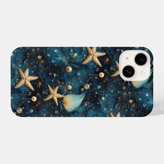 Coque Pour iPhone 14 Ocean Starfish Motif iPhone 14 Slim Fit Coque (Verso Horizontal)