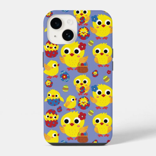 Coque Pour iPhone 14 OEufs de Pâques de Hatch Retro (Verso)