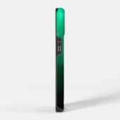 COQUE POUR iPhone 14 OISEAU LÉGER / MONOGRAMME ABSTRAIT NOIR ET VERT (Côté droit)