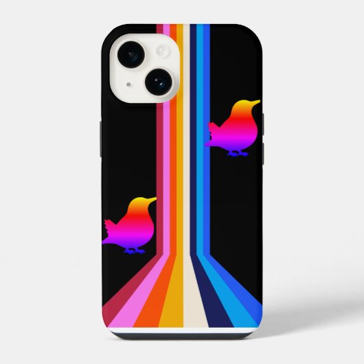 Coque Pour iPhone 14 oiseaux (Verso)