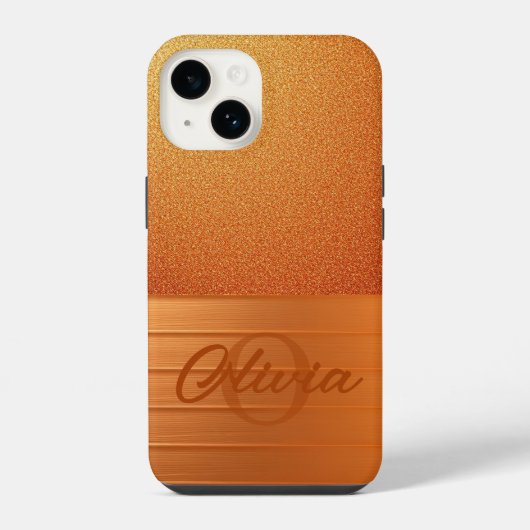 Coque Pour iPhone 14 Or doré (Verso)