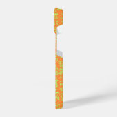 Coque Pour iPhone 14 Orange & Green Doodle Pattern Case – Artist (Côté gauche)