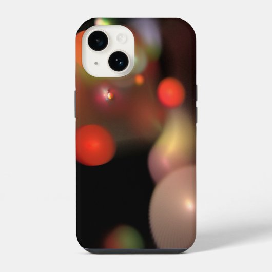 Coque Pour iPhone 14 ORANGE GREY QUANTUM BUBBLES Abstraits (Verso)