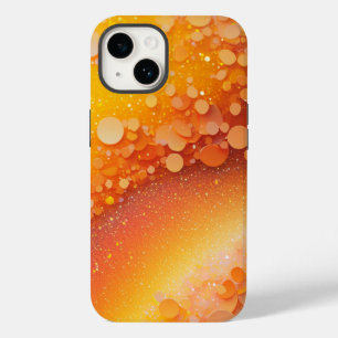 Coque Pour iPhone 14 Orange Jaune Parties scintillant iPhone Mate Coque