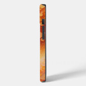 Coque Pour iPhone 14 Orange Jaune Parties scintillant iPhone Mate Coque (Verso / Gauche)