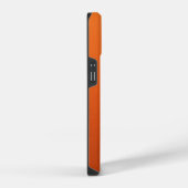 Coque Pour iPhone 14 Orange Noir Élégant Calligraphie Script Nom (Côté droit)