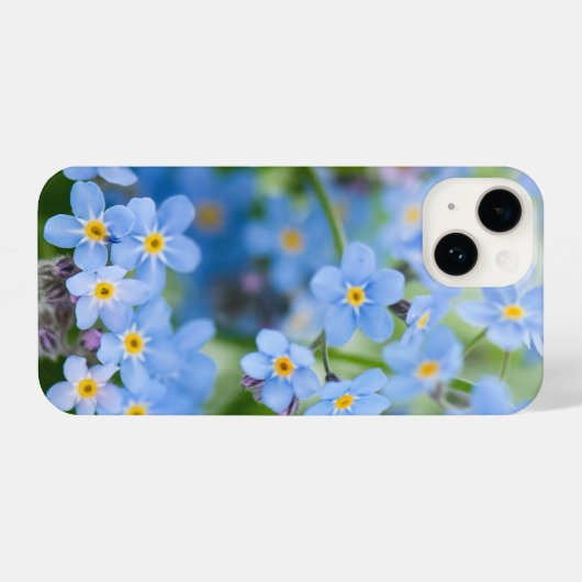 Coque Pour iPhone 14 Oubliez-moi pas Fleurs de Jardin Floral (Verso Horizontal)