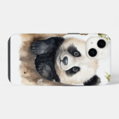 Coque Pour iPhone 14 Ours de panda aquarelle (Verso Horizontal)