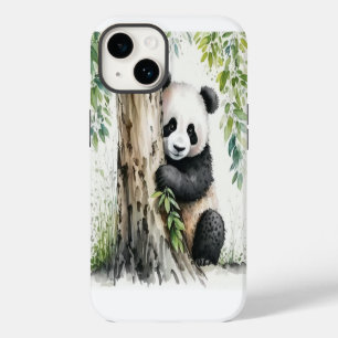 Coque Pour iPhone 14 Ours Panda Près d'un Arbre