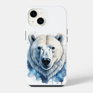 Coque Pour iPhone 14 Ours polaire aquarelle féroce