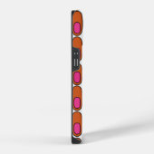 Coque Pour iPhone 14 Ovales orange et rose qui se répètent (Côté droit)