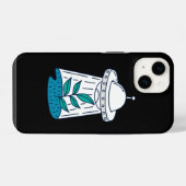 Coque Pour iPhone 14 OVNI Alien (Verso Horizontal)