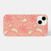Coque Pour iPhone 14 Paisley Peach Blooms (Verso Horizontal)