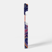 Coque Pour iPhone 14 Paisley violet rose (Côté gauche)