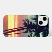 Coque Pour iPhone 14 Palm Trees Hawaiian Sunset Téléphone Case (Verso Horizontal)