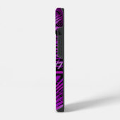 Coque Pour iPhone 14 Palme violet monogramme (Côté gauche)
