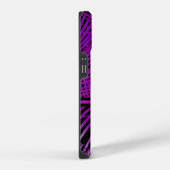 Coque Pour iPhone 14 Palme violet monogramme (Côté droit)