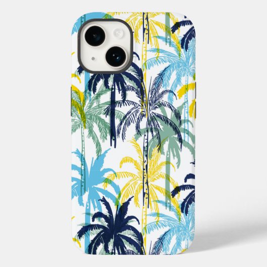 Coque Pour iPhone 14 Palmes tropicales Imprimer iPhone 14 Coque (Verso)