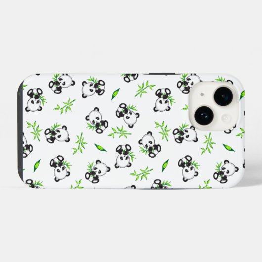 Coque Pour iPhone 14 Panda (Verso Horizontal)