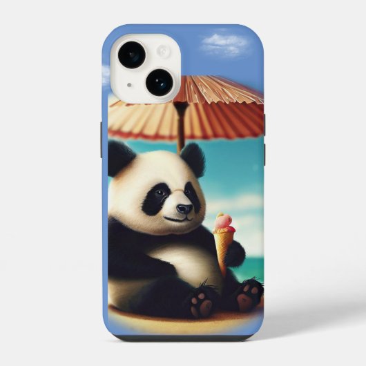 Coque Pour iPhone 14 Panda Bears (Verso)