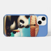 Coque Pour iPhone 14 Panda Bears (Verso Horizontal)