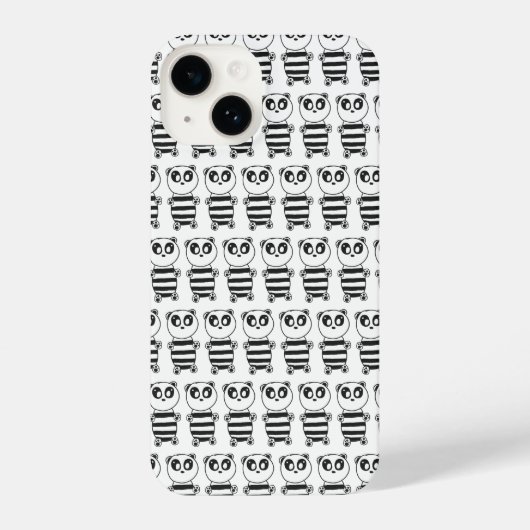 Coque Pour iPhone 14 Panda Kids (Verso)