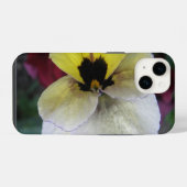 Coque Pour iPhone 14 Pansy Blanc et Jaune (Verso Horizontal)