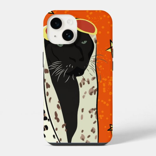 Coque Pour iPhone 14 Panthère en Style (Verso)