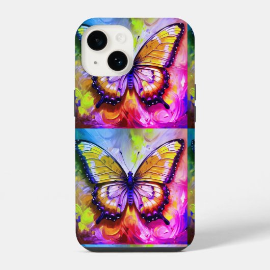 Coque Pour iPhone 14 Papillon  (Verso)