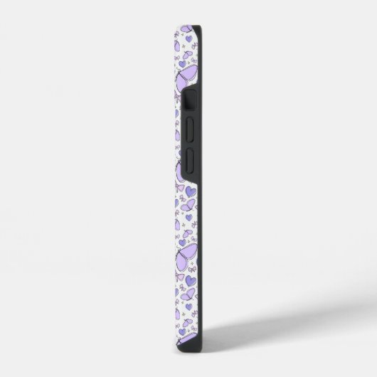 Coque Pour iPhone 14 Papillon à violet mignon esthétique (Côté gauche)