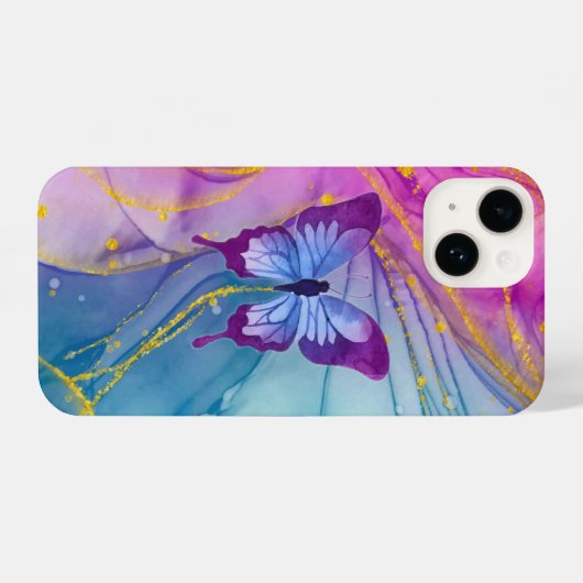 Coque Pour iPhone 14 Papillon d'art graphique Imaginaire (Verso Horizontal)