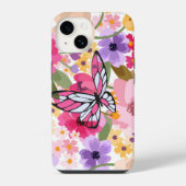 Coque Pour iPhone 14 Papillon de la floraison printanière (Verso)