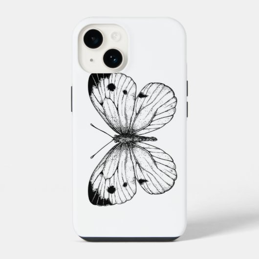 Coque Pour iPhone 14 Papillon du chou (Verso)
