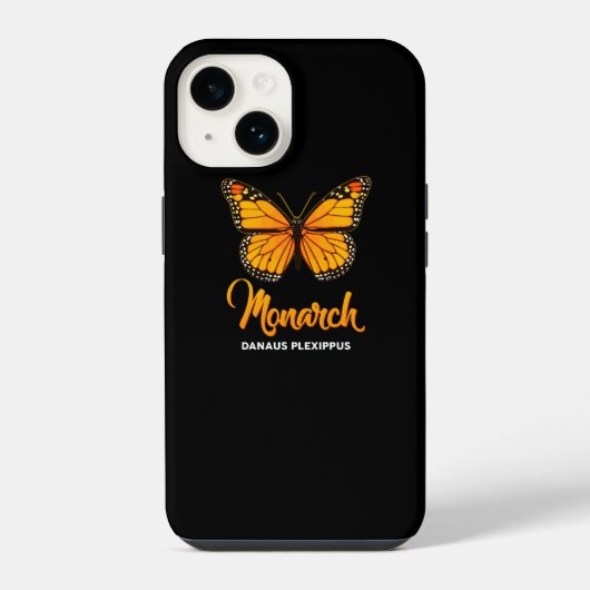 Coque Pour iPhone 14 Papillon monarque Danaus Plexippus (Verso)