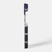 Coque Pour iPhone 14 Papillons en argent violet noir iPhone 14 Coques (Côté gauche)