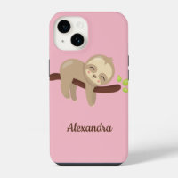 Paresseux mignon sur illustration d'animal d'arbre