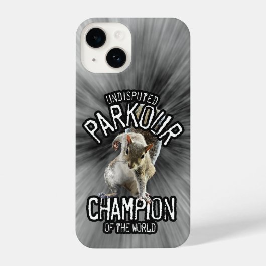 Coque Pour iPhone 14 Parkour Squirrel - drôle freerunning (Verso)