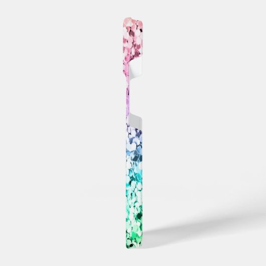 Coque Pour iPhone 14 Parties scintillant arc-en-ciel gras chatoyant (Côté gauche)
