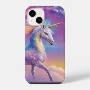 Coque Pour iPhone 14 Parties scintillant Arc-en-ciel magique Blancs lic