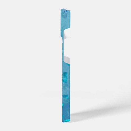 Coque Pour iPhone 14 Parties scintillant bleue (Côté gauche)