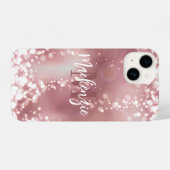 Coque Pour iPhone 14 Parties scintillant or rose (Verso Horizontal)