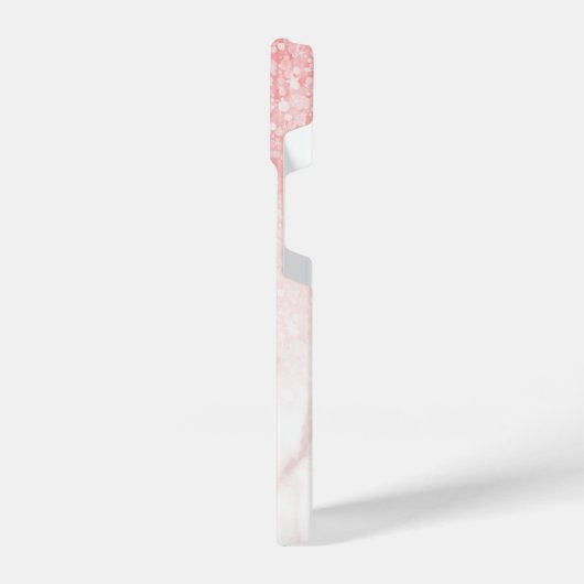 Coque Pour iPhone 14 Parties scintillant rose rose-or marbre texture (Côté gauche)