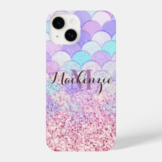 Coque Pour iPhone 14 Parties scintillant Sirène (Verso)
