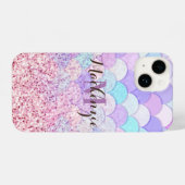 Coque Pour iPhone 14 Parties scintillant Sirène (Verso Horizontal)