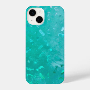 Coque Pour iPhone 14 Parties scintillant Turquoise lumineuse
