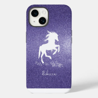 Coque Pour iPhone 14 Parties scintillant violet Unicorn Coque-Mate coqu