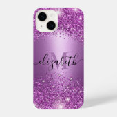 Coque Pour iPhone 14 Parties scintillant violette (Verso)