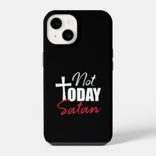 Coque Pour iPhone 14 Pas aujourd'hui Satan Noir
