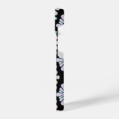 Coque Pour iPhone 14 Pastel floral shapes on a black background (Côté gauche)