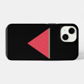 Coque Pour iPhone 14 Pastèque sur résistance du triangle rouge inversé (Verso Horizontal)